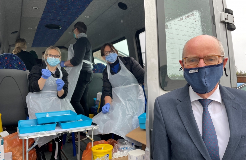 Nick Gibb and Mobile Vaccination Unit