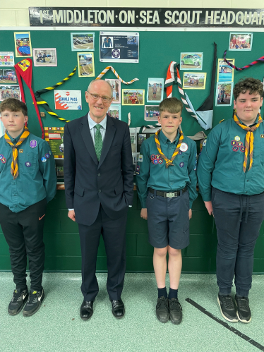 Middleton-on-Sea Scouts and Nick Gibb MP